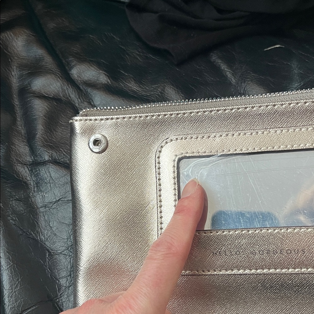 New Stella & Dot Metallic Rose Gold/Silver Clutch - Picture 16 of 16